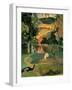 Landscape with Peacock-Paul Gauguin-Framed Art Print