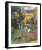 Landscape with Peacocks-Paul Gauguin-Framed Giclee Print