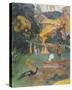 Landscape with Peacocks-Paul Gauguin-Stretched Canvas