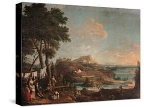 Landscape with Peasant Girls-Bartolomeo Nazzari-Stretched Canvas