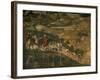 Landscape with Peasants and a Hunting Party-Ambrogio Lorenzetti-Framed Giclee Print