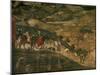 Landscape with Peasants and a Hunting Party-Ambrogio Lorenzetti-Mounted Giclee Print