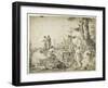 Landscape with Peasants by a Hut, 1593-Hendrik Goltzius-Framed Giclee Print