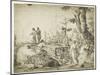 Landscape with Peasants by a Hut, 1593-Hendrik Goltzius-Mounted Giclee Print