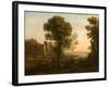 Landscape with Peasants Returning with Their Herds, c.1637-Claude Lorrain-Framed Giclee Print