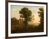 Landscape with Peasants Returning with Their Herds, c.1637-Claude Lorrain-Framed Giclee Print