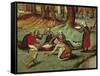 Landscape with Peasants-Pieter Brueghel the Younger-Framed Stretched Canvas