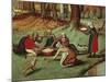 Landscape with Peasants-Pieter Brueghel the Younger-Mounted Giclee Print