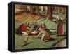 Landscape with Peasants-Pieter Brueghel the Younger-Framed Stretched Canvas