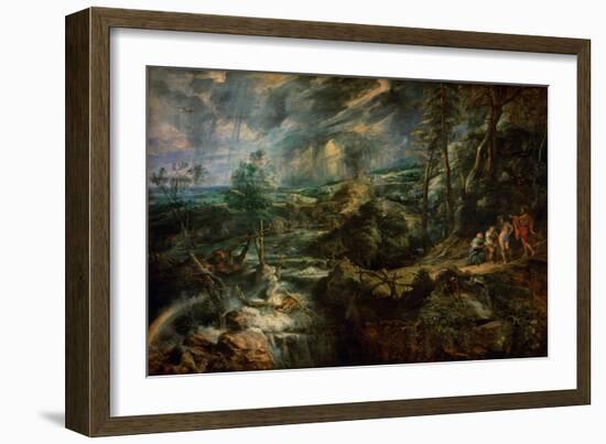 Landscape with Philemon and Baucis C.1625-Peter Paul Rubens-Framed Giclee Print