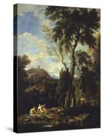 Landscape with Pilgrim-Carlo Antonio Tavella-Stretched Canvas