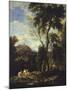 Landscape with Pilgrim-Carlo Antonio Tavella-Mounted Giclee Print