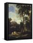 Landscape with Pilgrim-Carlo Antonio Tavella-Framed Stretched Canvas