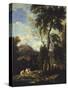 Landscape with Pilgrim-Carlo Antonio Tavella-Stretched Canvas