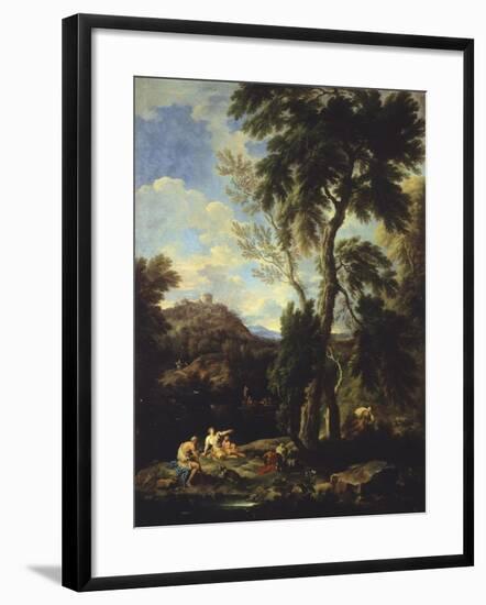 Landscape with Pilgrim-Carlo Antonio Tavella-Framed Giclee Print