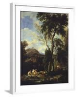 Landscape with Pilgrim-Carlo Antonio Tavella-Framed Giclee Print