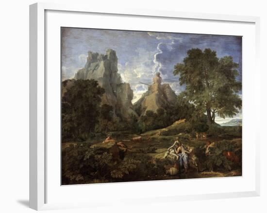 Landscape with Polyphemus, 1649-Nicolas Poussin-Framed Giclee Print