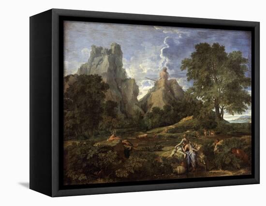 Landscape with Polyphemus, 1649-Nicolas Poussin-Framed Stretched Canvas