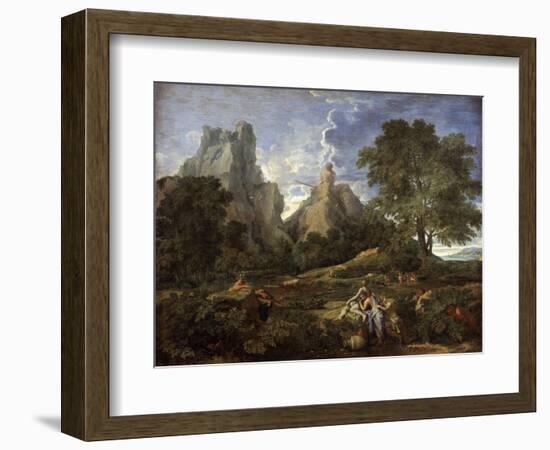 Landscape with Polyphemus, 1649-Nicolas Poussin-Framed Giclee Print