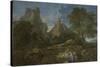Landscape with Polyphemus.-NICOLAS POUSSIN-Stretched Canvas