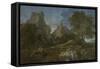 Landscape with Polyphemus.-NICOLAS POUSSIN-Framed Stretched Canvas