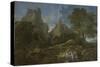 Landscape with Polyphemus.-NICOLAS POUSSIN-Stretched Canvas