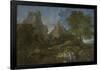 Landscape with Polyphemus.-NICOLAS POUSSIN-Framed Poster