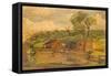 Landscape with Pond-null-Framed Stretched Canvas