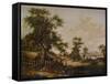 Landscape, with Pool and Tree in foreground, 1828-Patrick Nasmyth-Framed Stretched Canvas