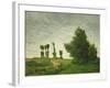 Landscape with Poplars, 1875-Paul Gauguin-Framed Giclee Print