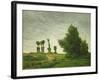 Landscape with Poplars, 1875-Paul Gauguin-Framed Giclee Print