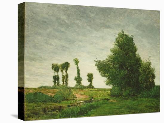 Landscape with Poplars, 1875-Paul Gauguin-Stretched Canvas