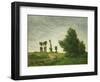 Landscape with Poplars, 1875-Paul Gauguin-Framed Giclee Print