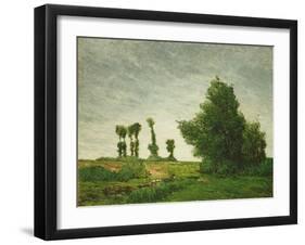 Landscape with Poplars, 1875-Paul Gauguin-Framed Giclee Print