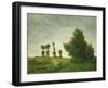 Landscape with Poplars, 1875-Paul Gauguin-Framed Giclee Print