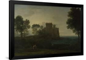 Landscape with Psyche Outside the Palace of Cupid (The Enchanted Castle), 1664-Claude Lorraine-Framed Giclee Print