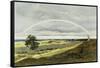 Landscape with Rainbow-Caspar David Friedrich-Framed Stretched Canvas