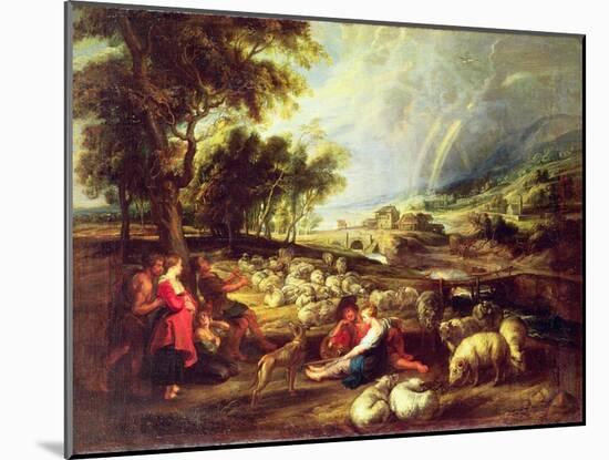 Landscape with Rainbow-Peter Paul Rubens-Mounted Giclee Print