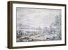 Landscape with Reapers, C1615-1661-Pieter Molijn-Framed Giclee Print