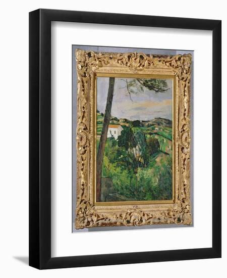 Landscape with Red Roof or the Pine at the Estaque, 1875-76-Paul Cézanne-Framed Giclee Print