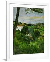 Landscape with Red Rooftops, Also Called Pine-Tree at L'Estaque, 1876-Paul Cézanne-Framed Giclee Print