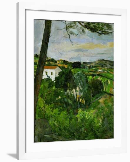 Landscape with Red Rooftops, Also Called Pine-Tree at L'Estaque, 1876-Paul Cézanne-Framed Giclee Print