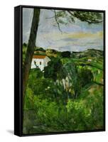 Landscape with Red Rooftops, Also Called Pine-Tree at L'Estaque, 1876-Paul Cézanne-Framed Stretched Canvas