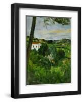 Landscape with Red Rooftops, Also Called Pine-Tree at L'Estaque, 1876-Paul Cézanne-Framed Premium Giclee Print