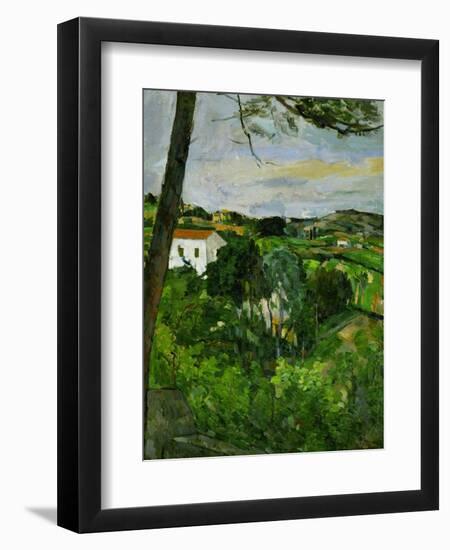 Landscape with Red Rooftops, Also Called Pine-Tree at L'Estaque, 1876-Paul Cézanne-Framed Premium Giclee Print