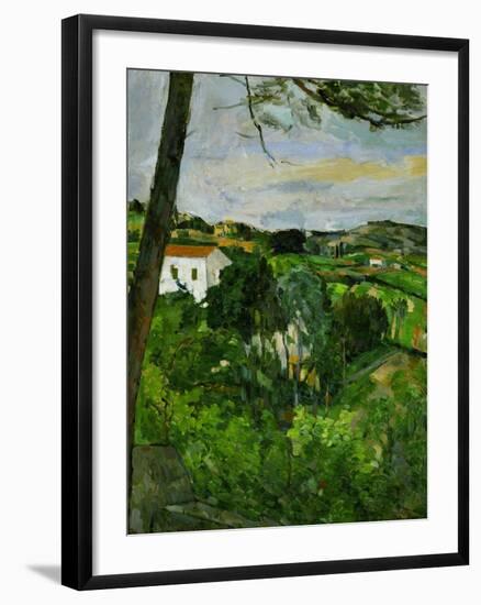 Landscape with Red Rooftops, Also Called Pine-Tree at L'Estaque, 1876-Paul Cézanne-Framed Giclee Print