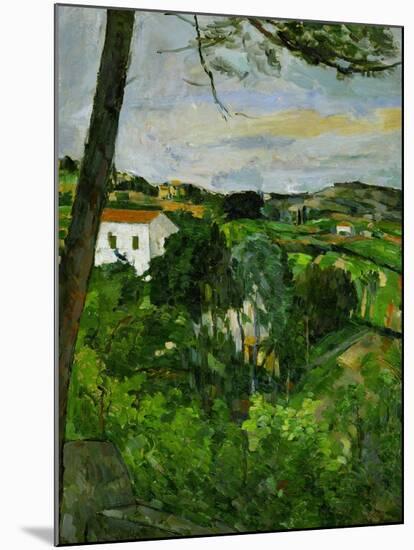 Landscape with Red Rooftops, Also Called Pine-Tree at L'Estaque, 1876-Paul Cézanne-Mounted Giclee Print