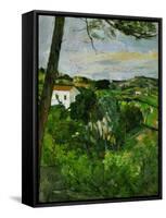 Landscape with Red Rooftops, Also Called Pine-Tree at L'Estaque, 1876-Paul Cézanne-Framed Stretched Canvas
