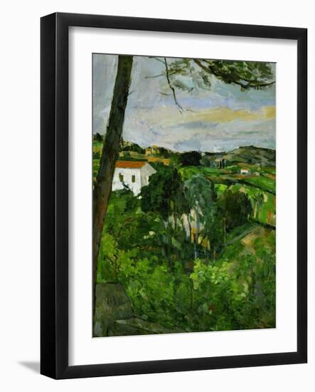 Landscape with Red Rooftops, Also Called Pine-Tree at L'Estaque, 1876-Paul Cézanne-Framed Giclee Print