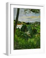 Landscape with Red Rooftops, Also Called Pine-Tree at L'Estaque, 1876-Paul Cézanne-Framed Giclee Print